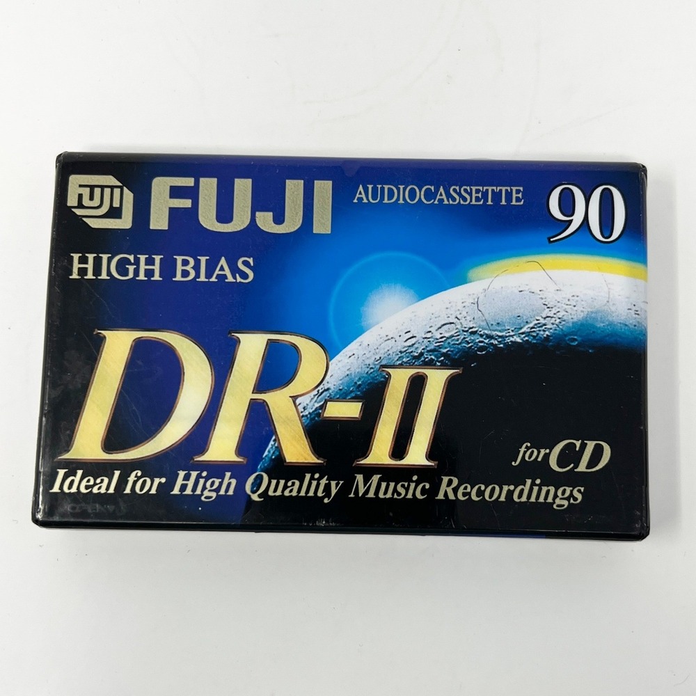 Fuji DR-II‎ 90 High Bias Type II Audio Cassette Tape  Sealed Slim Case 135m